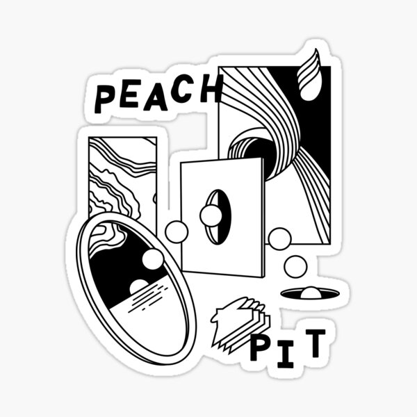 "peach pit band " Sticker by FASHIE Redbubble