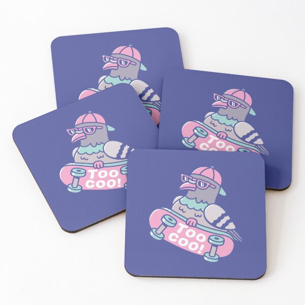 Item preview, Pigeon On Skateboard Too Coo designed and sold by rustydoodle.