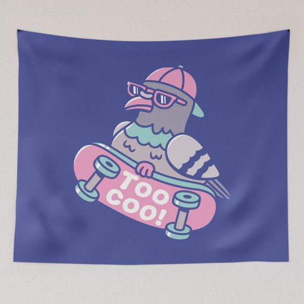 Item preview, Pigeon On Skateboard Too Coo designed and sold by rustydoodle.