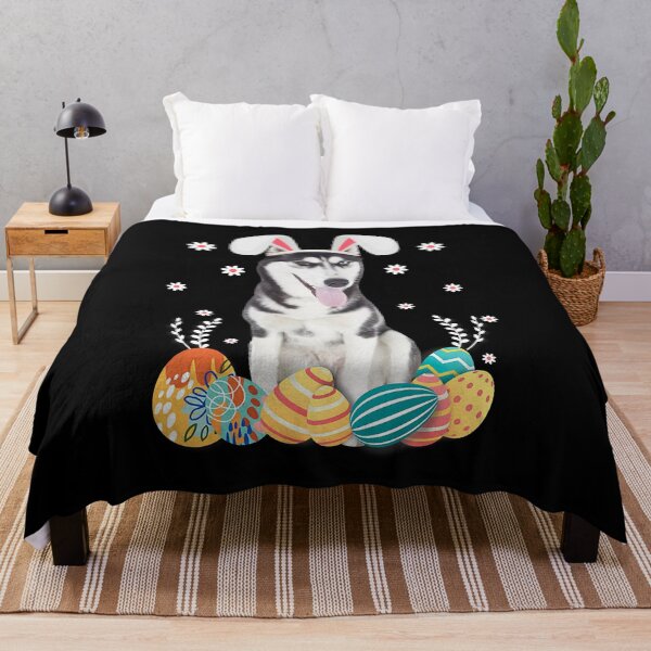 Item preview, Bunny Siberian Husky Dog Happy Easter Day Lover Egg Hunt designed and sold by PerkinsAarav.