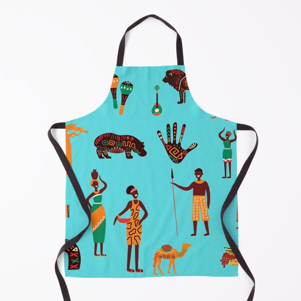 Item preview, African People, blue background designed and sold by Braumies.