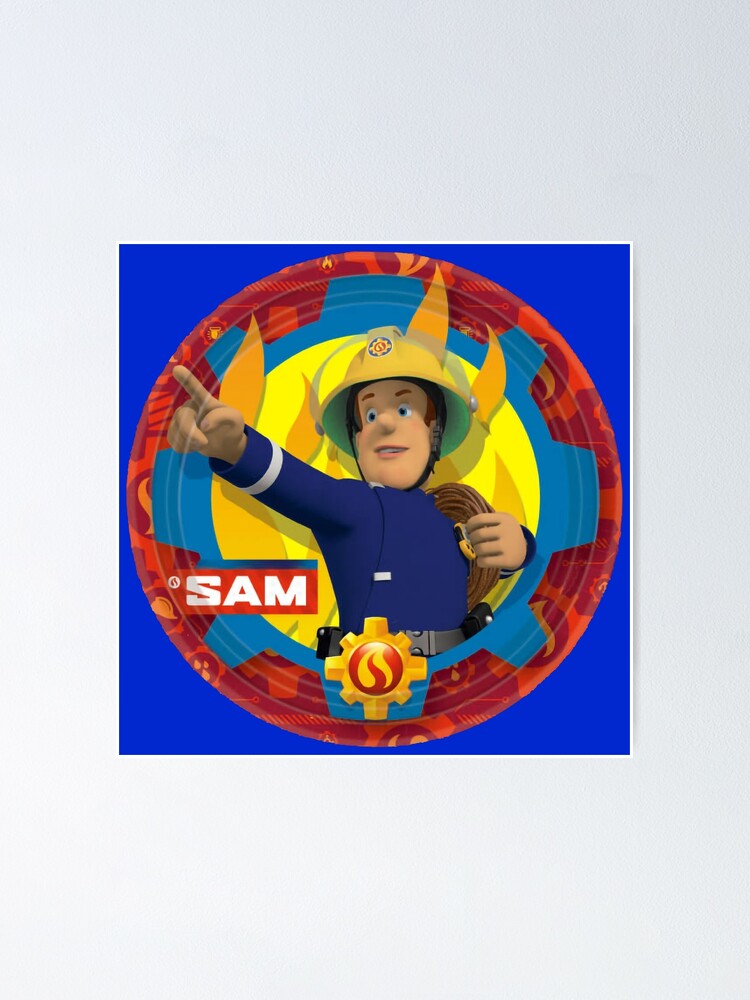 Póster «Sam el bombero en llamas» de Razvanje20 | Redbubble