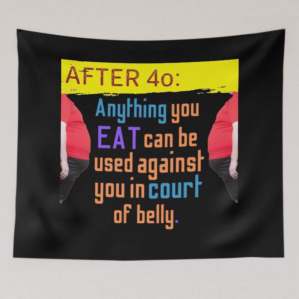 Item preview, After 40 Weight Gain Is Harsh Reality (in black) | Fun Fact designed and sold by CosmicStory.