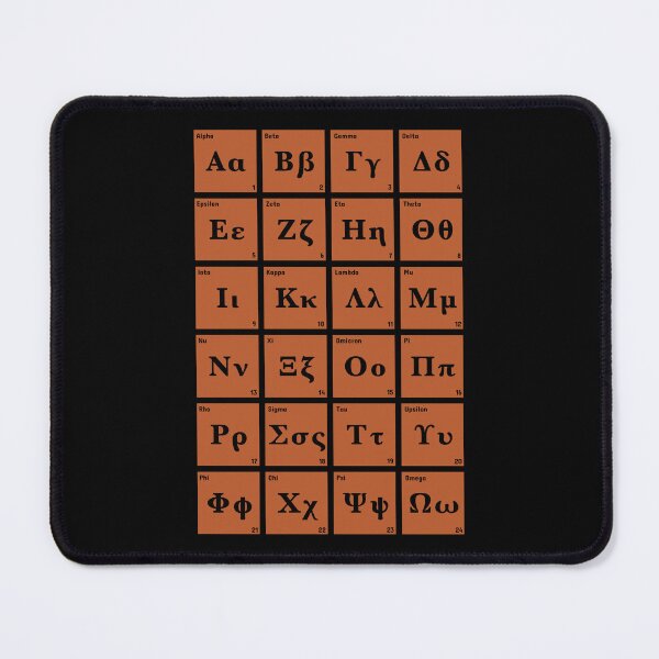 Item preview, The Greek Alphabet (incl. letter names & numerology value) designed and sold by Happy Puppy Print On Demand.