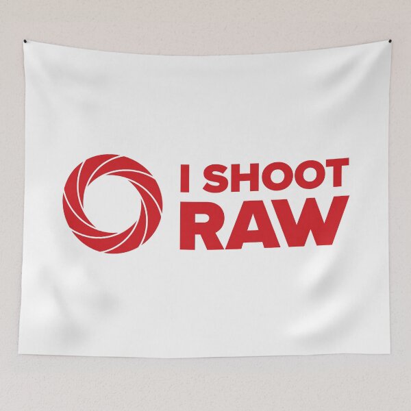 Item preview, I Shoot Raw II - Photography Design (Red on White) designed and sold by STUDIO-72.