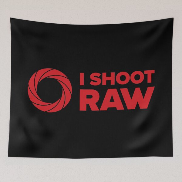 Item preview, I Shoot Raw II - Photography Design (Red on Black) designed and sold by STUDIO-72.