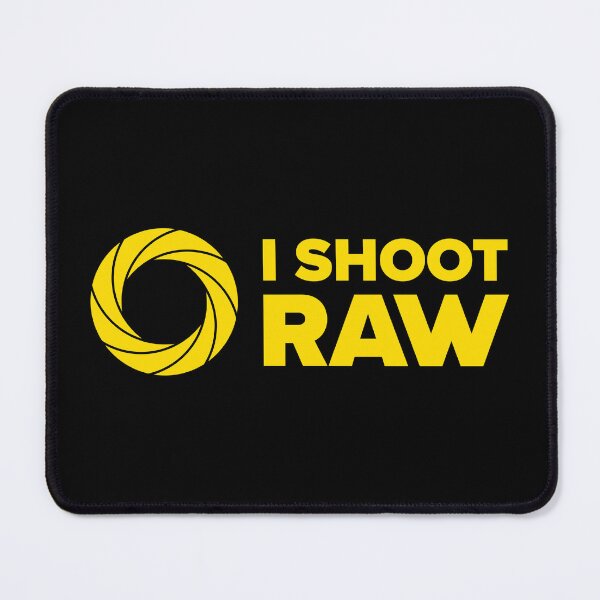 Item preview, I Shoot Raw II - Photography Design (Yellow on Black) designed and sold by STUDIO-72.