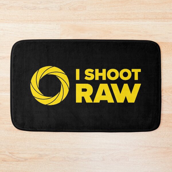Item preview, I Shoot Raw II - Photography Design (Yellow on Black) designed and sold by STUDIO-72.