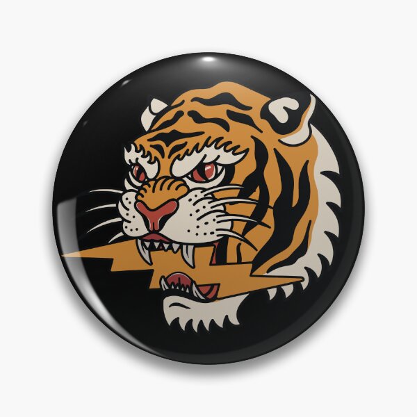 Item preview, Fierce Tiger Head with Lightning designed and sold by Ermedas Studio.
