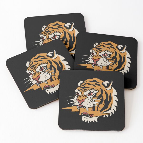 Item preview, Fierce Tiger Head with Lightning designed and sold by Ermedas Studio.