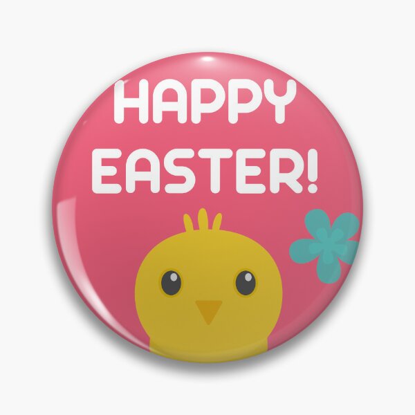 Item preview, drawing of a yellow chick saying happy easter designed and sold by JAG2B.