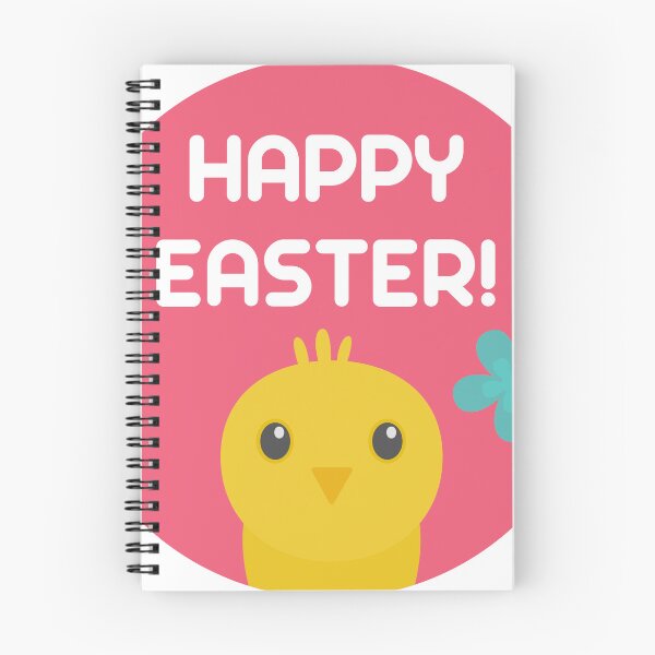 Item preview, drawing of a yellow chick saying happy easter designed and sold by JAG2B.