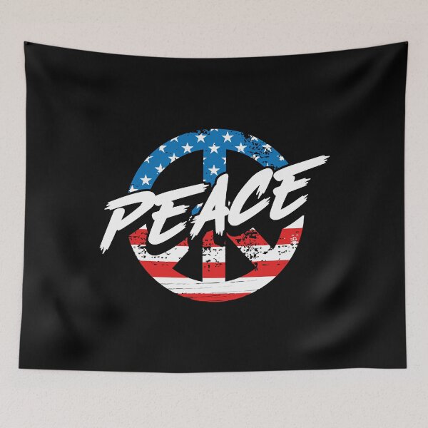 Item preview, Peace Sign wrapped with the USA Flag designed and sold by PaulDonna.