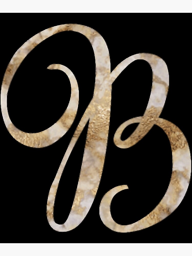 "Rose Gold Marble Monogram Alphabet Letter B Design" Poster For Sale By ...