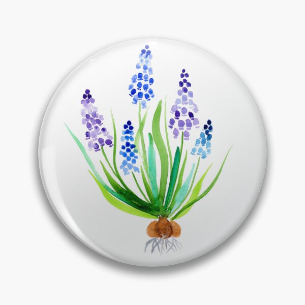 Item preview, Grape Hyacinth (Muscari) - watercolor botanical artwork designed and sold by magnoliART botanical_kata.