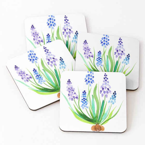 Item preview, Grape Hyacinth (Muscari) - watercolor botanical artwork designed and sold by magnoliART botanical_kata.