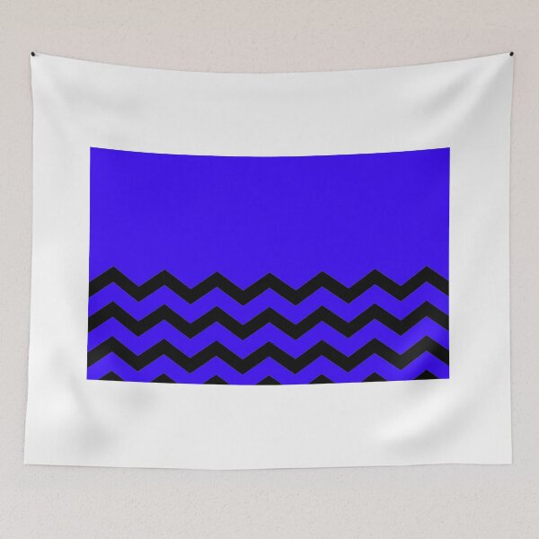 Item preview, BLACK AND BLUE CHEVRON ZIG ZAG  HALF TONE PATTERN - BY OZCUSHIONSTOO designed and sold by ozcushionstoo.