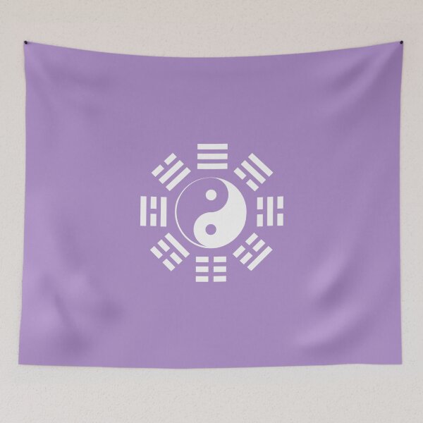 Item preview, Yin Yang I Ching Martial Arts Chinese WHITE on BLACK78 designed and sold by PBNCreations.