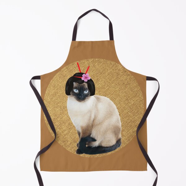 Item preview, Cute Siamese Cat with a Geisha Wig designed and sold by ramazis.