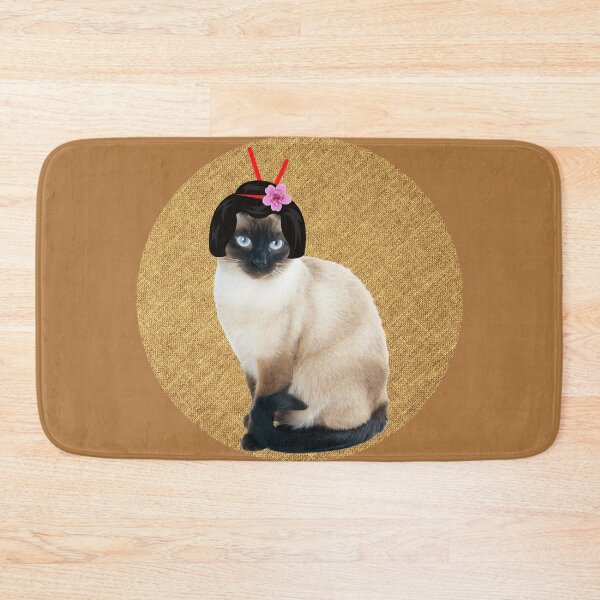 Item preview, Cute Siamese Cat with a Geisha Wig designed and sold by ramazis.