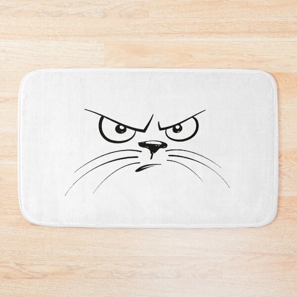 Item preview, Cartoon Cat Face Feline Angry designed and sold by OikieToikie.