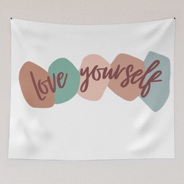 Item preview, Love yourself inspirational life quote (colour palette, color palete) designed and sold by Sanaura.