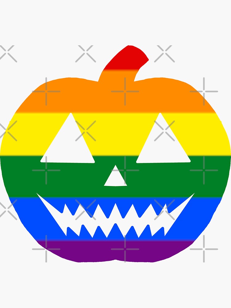 "Jack o' Lantern--Gay Pride Colors" Sticker for Sale by SCHPiDAUU | Redbubble