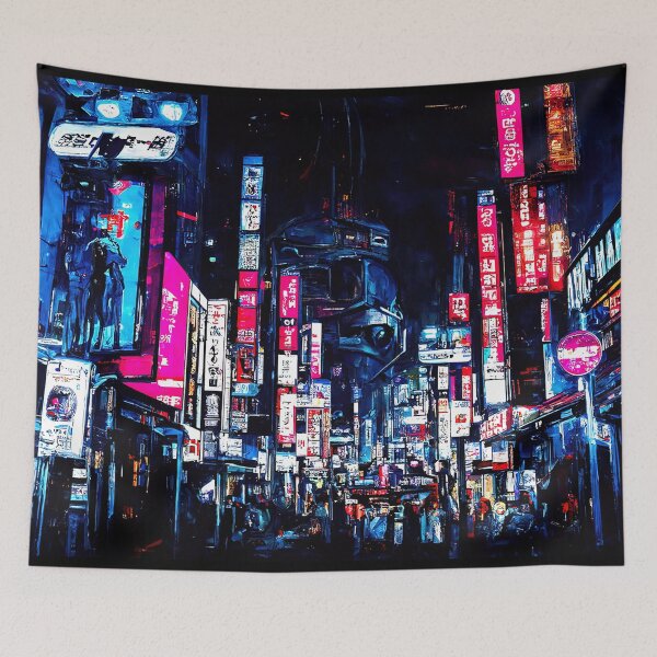 Item preview, Streets of Neo-Tokyo designed and sold by AM FineArtPrints.