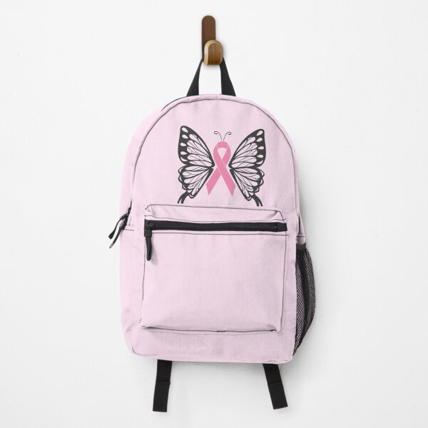 Item preview, BREAST CANCER RIBBON BUTTERFLY designed and sold by DiscoVibes.