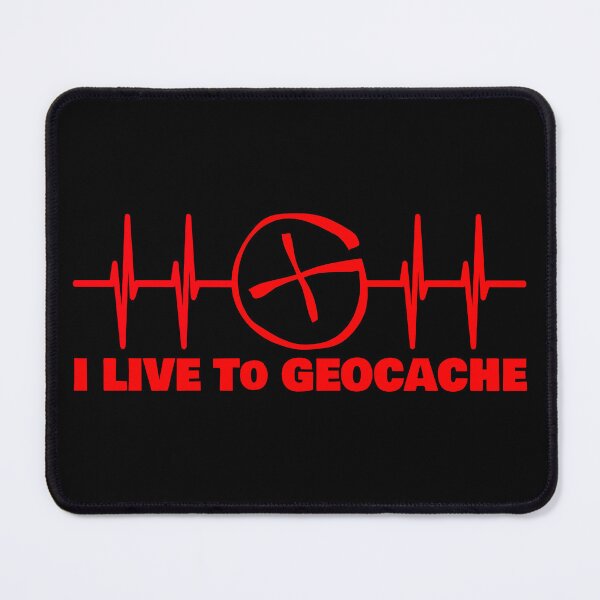 Item preview, I live to Geocache - Geocache  red heartbeat design designed and sold by SwnCreations.