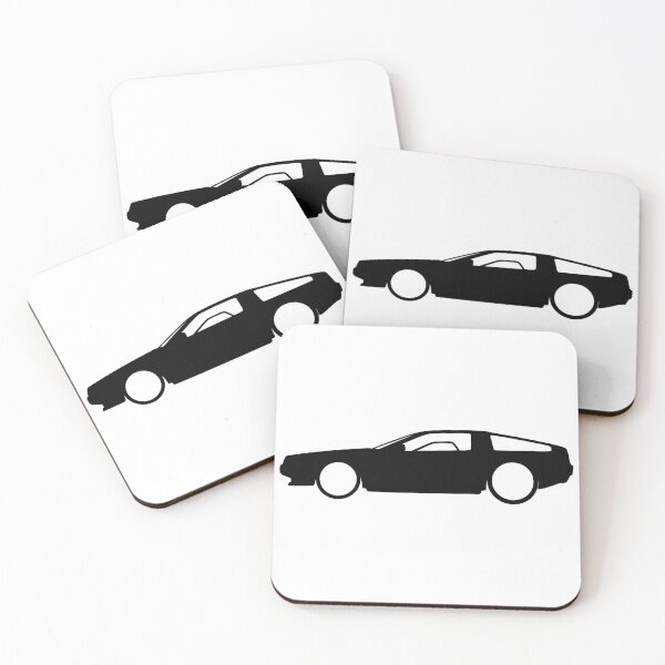 Artikelvorschau, Delorean DMC-12 Seitensilhouette schwarz entworfen und verkauft von EdimDesign.