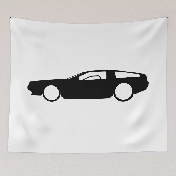 Item preview, Delorean DMC-12 side silhouette black designed and sold by EdimDesign.