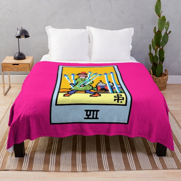 Item preview, Wait, is this pixel art tarot? Pink - Minor Arcana 'Seven of Swords' (Design for T-shirt, stickers and other accessories) designed and sold by Pixel Waite.