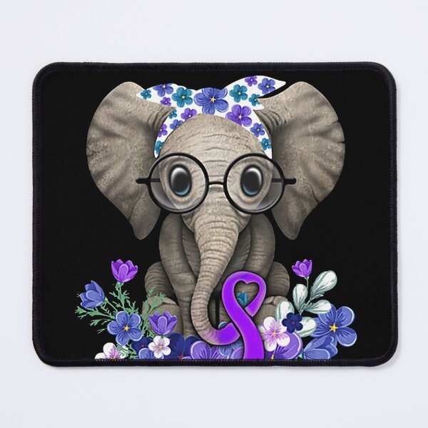 Item preview, Forget me not Alzheimers Awareness Elephant Flower designed and sold by Toralloisa.