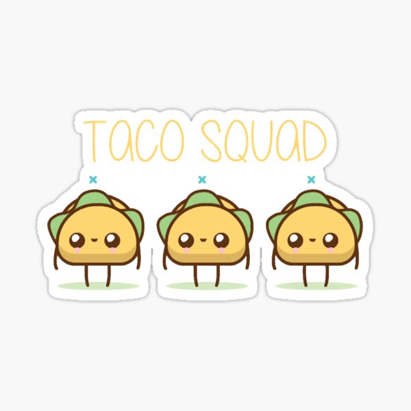 Item preview, Taco Squad Cartoon Tacos Funny Cute Taco Lover designed and sold by SamuelGandhi.
