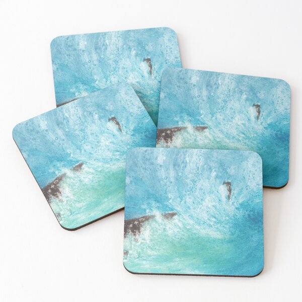 Item preview, Can't stop the tide - waves crashing into sea defences designed and sold by LisaLeQuelenec.