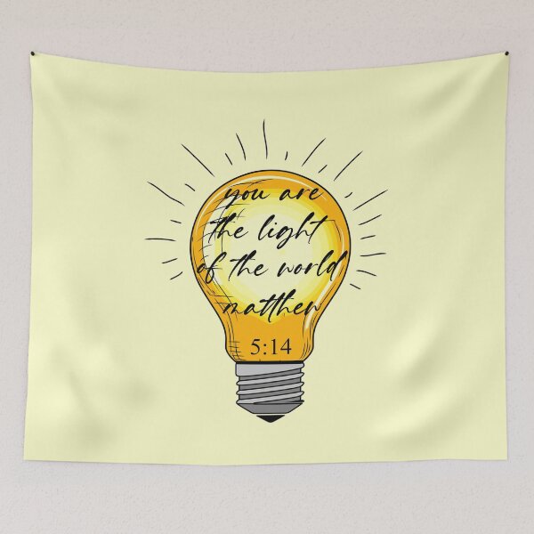 Item preview, You Are The Light of The World (Yellow) Spiral Notebook designed and sold by crafts-gift.
