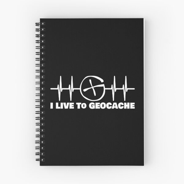 Item preview, I live to Geocache - Geocache  white heartbeat design designed and sold by SwnCreations.