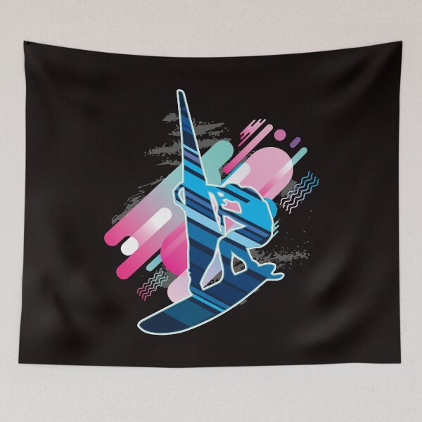 Item preview, Windsurfing Abstract Windsurfer Sailboarding Water Sports designed and sold by TomGiantDesigns.