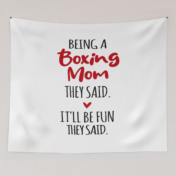 Aperçu de l'œuvre Être une maman boxeuse, ils ont dit la fête des mères Boxe créée et vendue par EasyPrintGift.