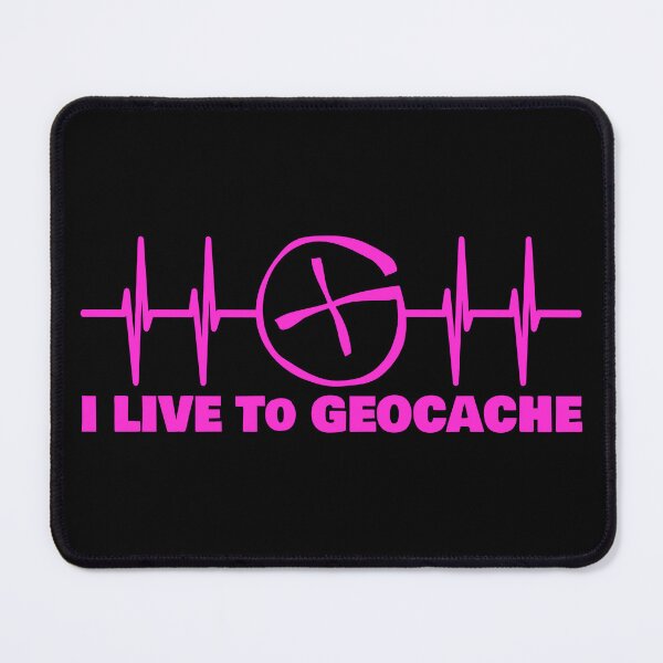 Item preview, I live to Geocache - Geocache pink heartbeat design designed and sold by SwnCreations.