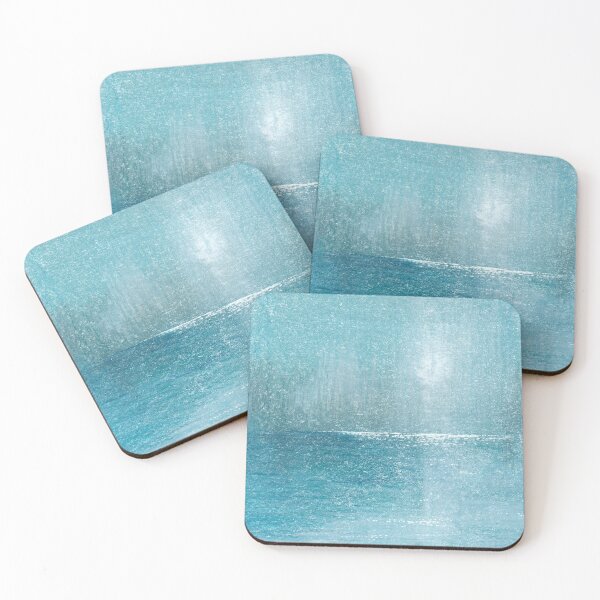 Item preview, Teal misty moonlight over the ocean designed and sold by LisaLeQuelenec.