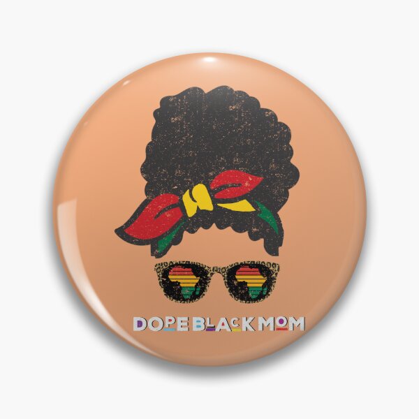 Artikelvorschau, Dope Black Mom, Black Afro Messy Bun Kente Black Mother entworfen und verkauft von Holiday-Art.