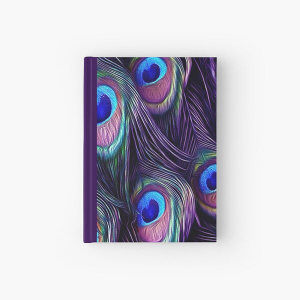 Peacock Feather Hardcover Journal