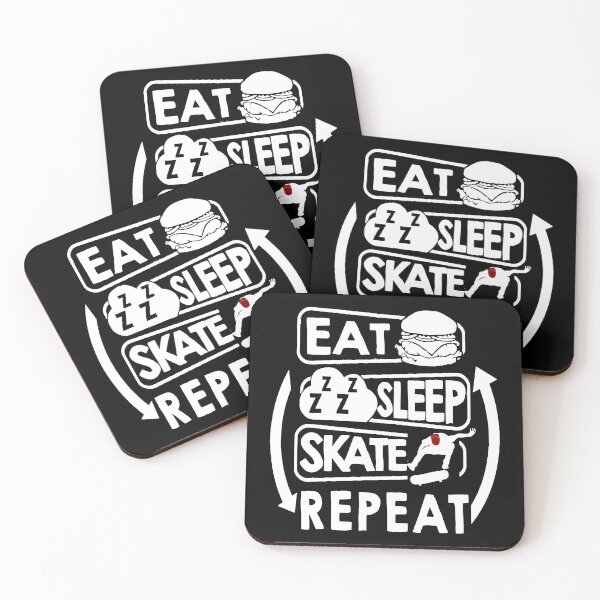 Item preview, eat sleep & skate, repeat designed and sold by Toonify4U.