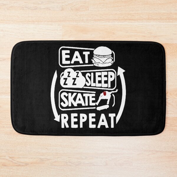 Item preview, eat sleep & skate, repeat designed and sold by Toonify4U.