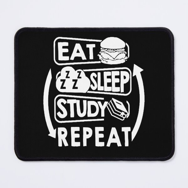 Item preview, eat sleep & study, repeat designed and sold by Toonify4U.