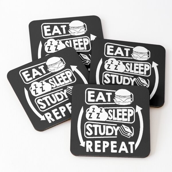 Item preview, eat sleep & study, repeat designed and sold by Toonify4U.
