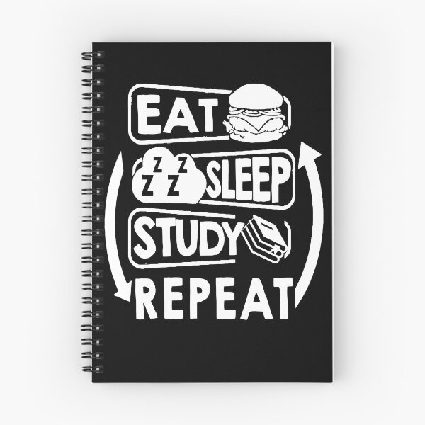 Item preview, eat sleep & study, repeat designed and sold by Toonify4U.