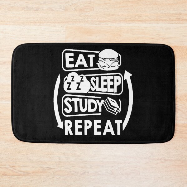 Item preview, eat sleep & study, repeat designed and sold by Toonify4U.